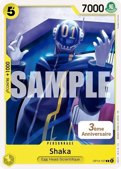 Carte One Piece française OP13-107 Shaka