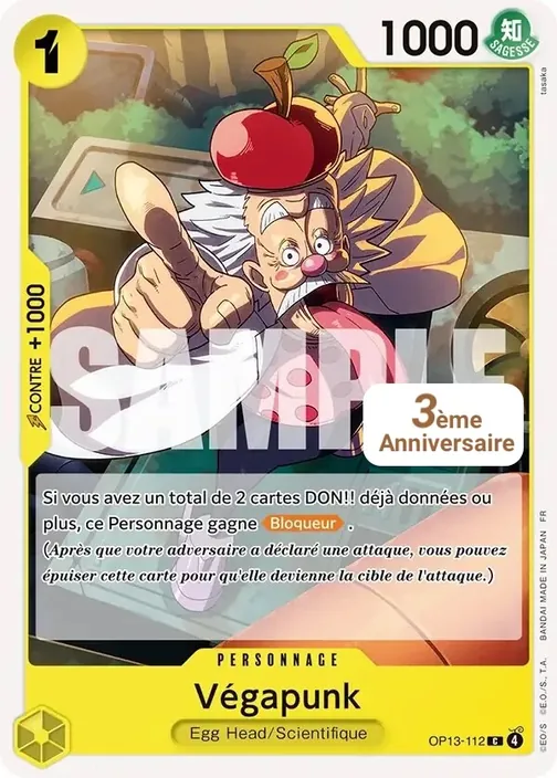 Carte One Piece française OP13-112 Végapunk