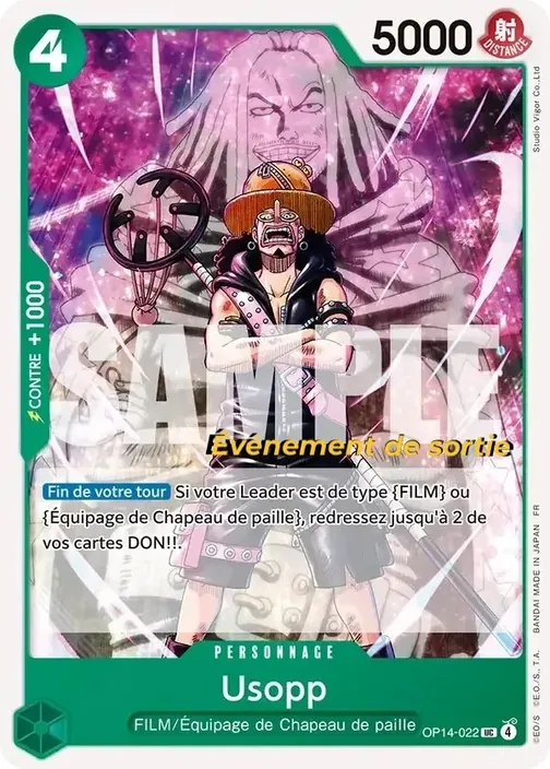 Carte One Piece française OP14-022 Usopp