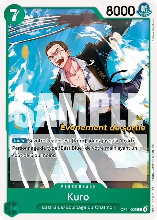 Carte One Piece française OP14-025 Kuro