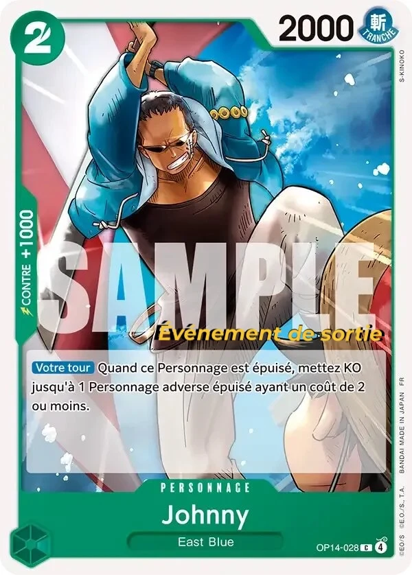 Carte One Piece française Johnny OP14-028 C