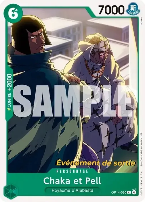 Carte One Piece française OP14-030 Chaka et Pell