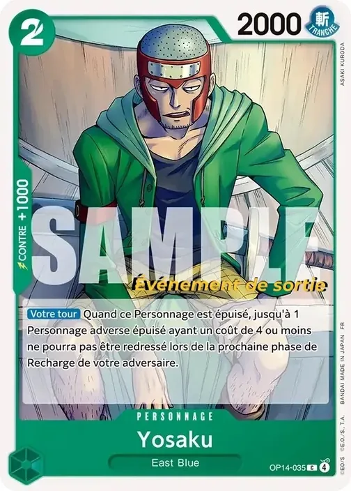 Carte One Piece française OP14-035 Yosaku