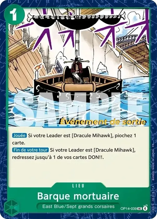 Carte One Piece française OP14-039 Barque mortuaire