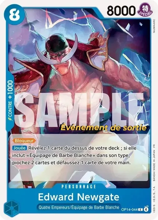 Carte One Piece française OP14-044 Edward Newgate