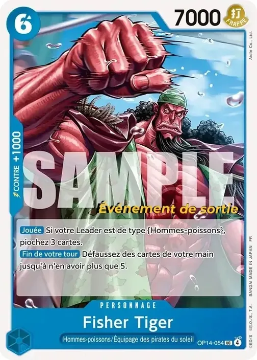 Carte One Piece française OP14-054 Fisher Tiger