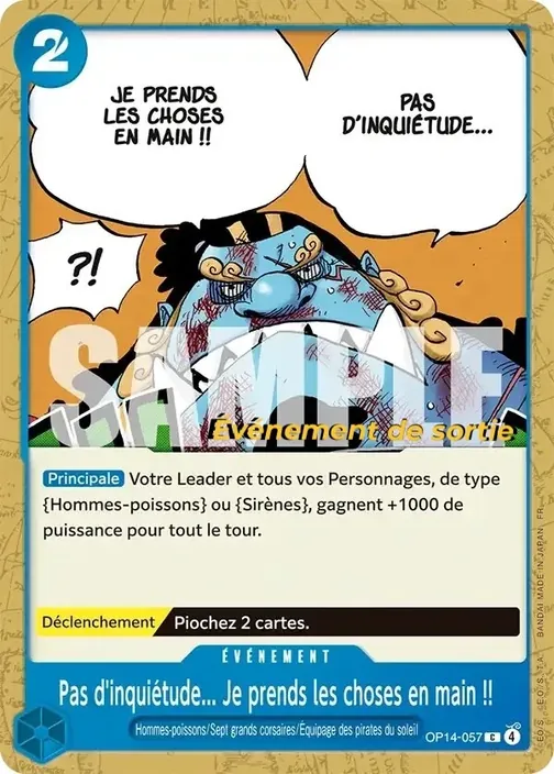 Carte One Piece française OP14-057 Pas d'inquiétude... Je prends les choses en main !!