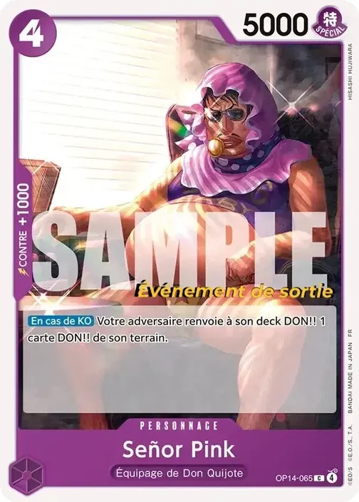 Carte One Piece française OP14-065 Señor Pink