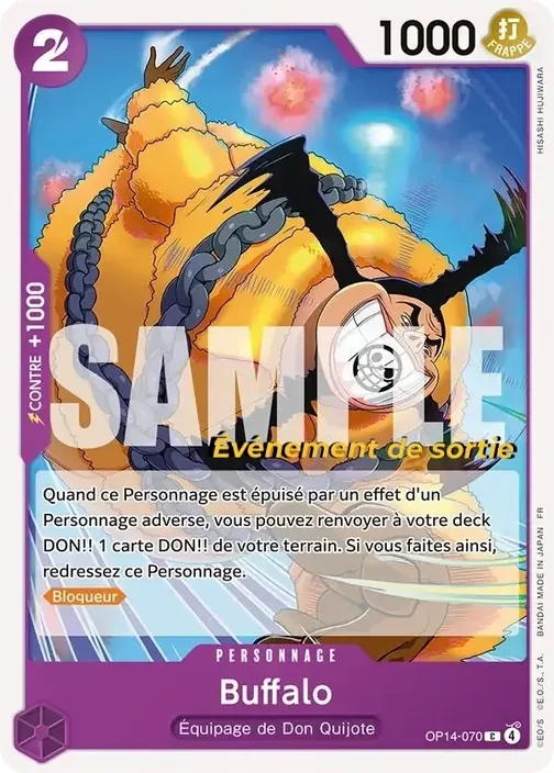 Carte One Piece française OP14-070 Buffalo