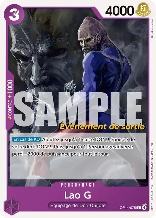 Carte One Piece française OP14-075 Lao G