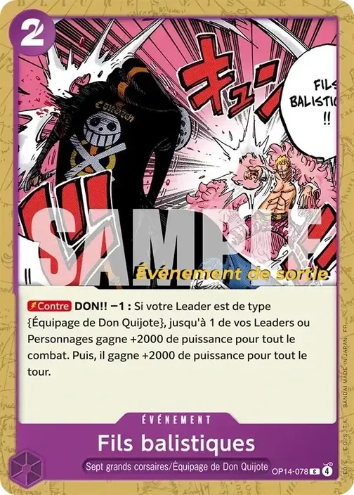 Carte One Piece française OP14-078 Fils balistiques