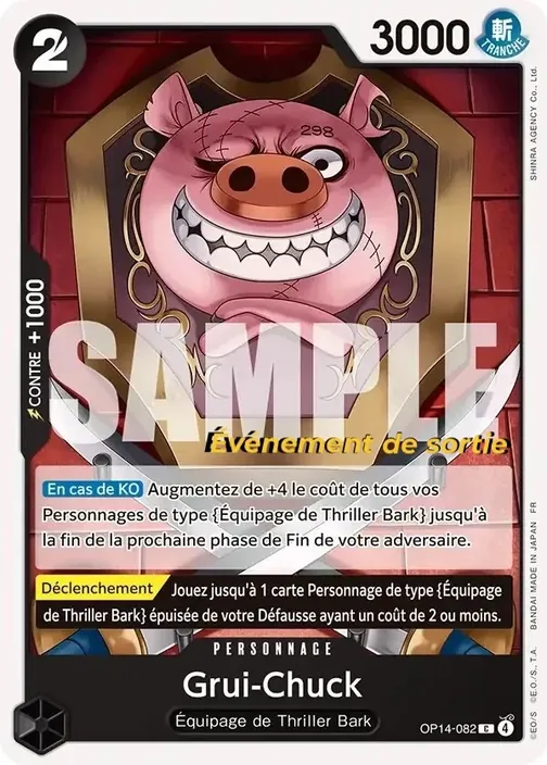 Carte One Piece française OP14-082 Grui-Chuck