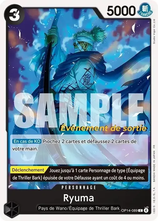 Carte One Piece française OP14-089 Ryuma