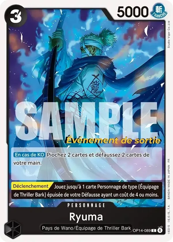 Carte One Piece française Ryuma OP14-089 C
