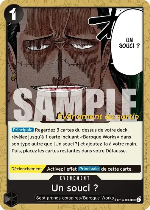 Carte One Piece française OP14-099 Un souci ?