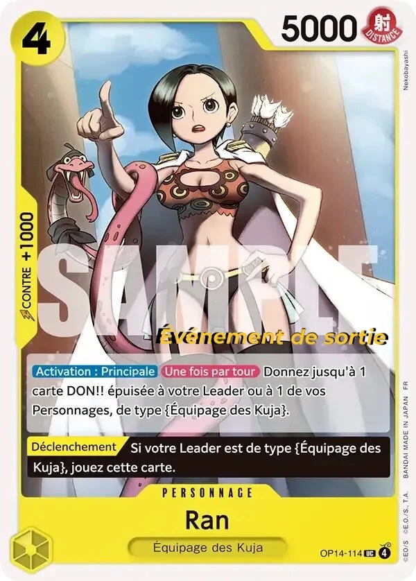 Carte One Piece française Ran OP14-114 UC