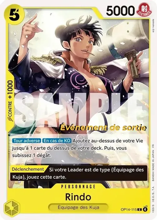 Carte One Piece française OP14-115 Rindo