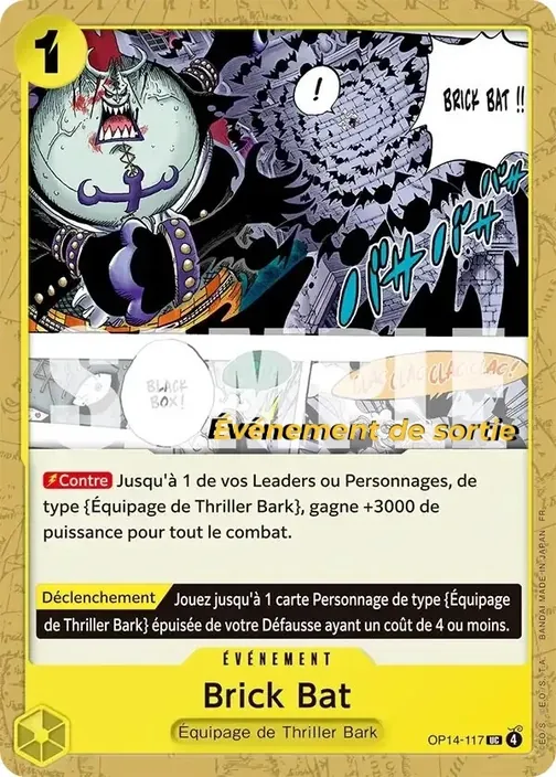 Carte One Piece française OP14-117 Brick Bat