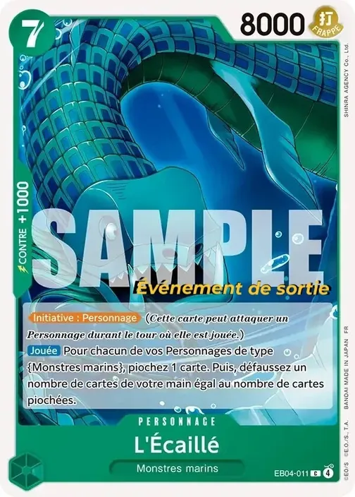 Carte One Piece française EB04-011 Scaled Neptunian