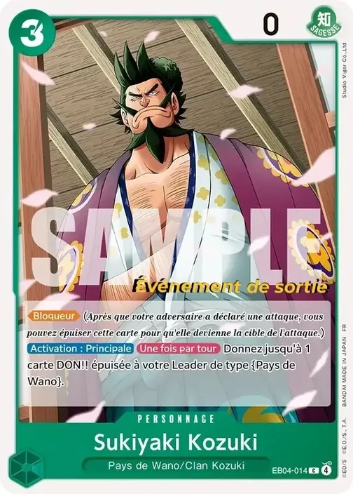 Carte One Piece française EB04-014 Kozuki Sukiyaki