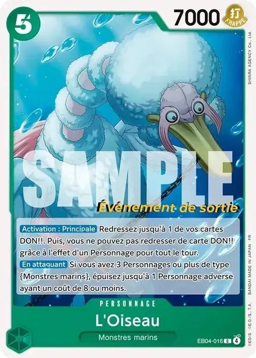 Carte One Piece française EB04-016 Bird Neptunian