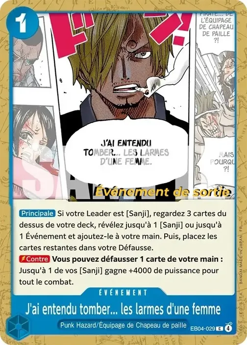 Carte One Piece française EB04-029 I Heard the Sound...of a Lady's Teardrops Falling
