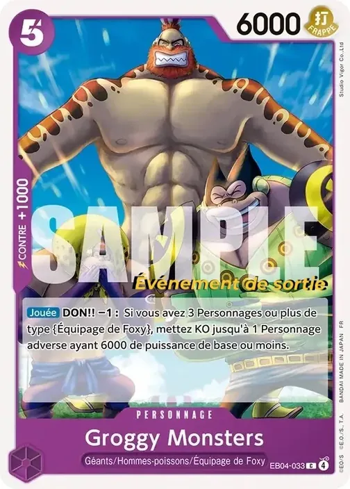 Carte One Piece française EB04-033 Groggy Monsters