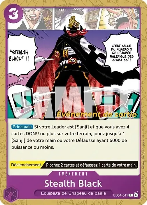 Carte One Piece française EB04-041 Stealth Black