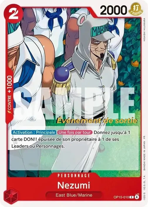 Carte One Piece française OP15-010 Nezumi