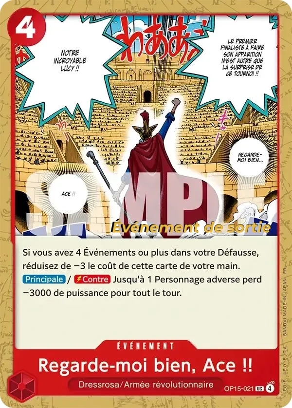 Carte One Piece française Regarde-moi bien, Ace !! OP15-021 UC