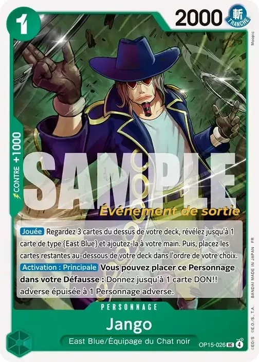 Carte One Piece française OP15-026 Jango