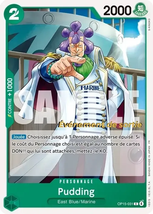 Carte One Piece française OP15-031 Pudding