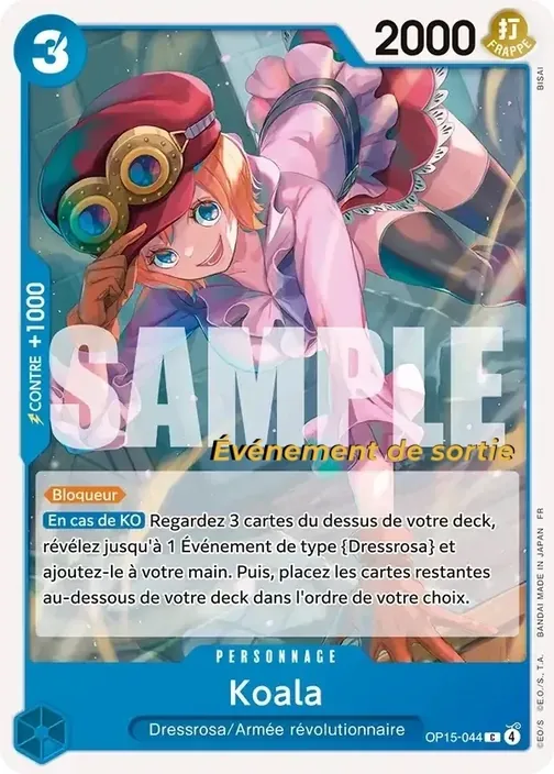 Carte One Piece française OP15-044 Koala