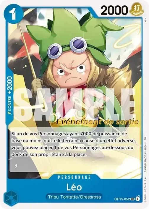 Carte One Piece française OP15-052 Léo