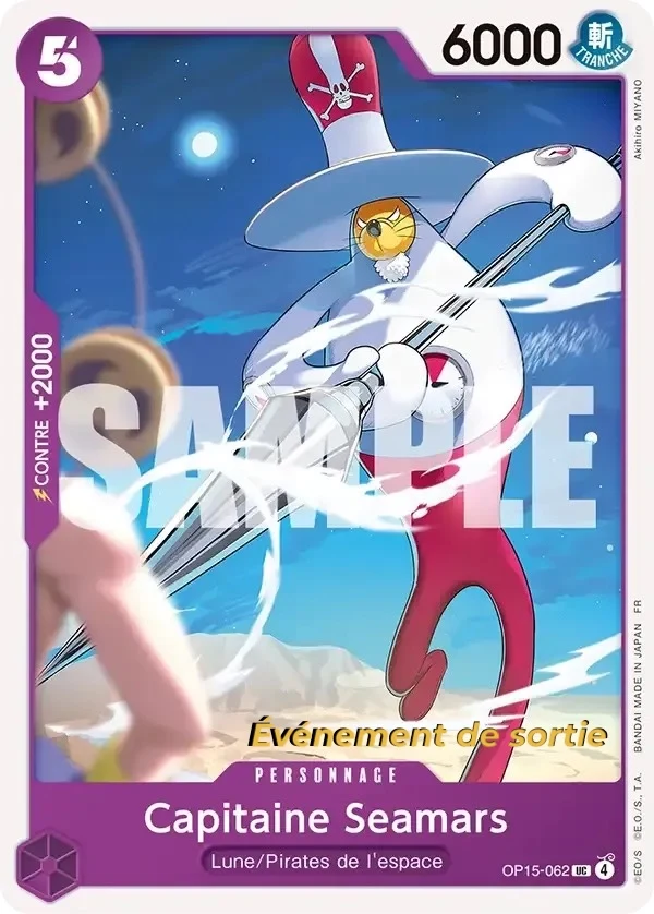 Carte One Piece française Capitaine Seamars OP15-062 UC