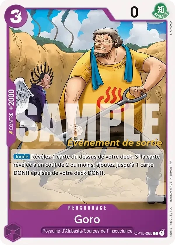 Carte One Piece française Goro OP15-065 C