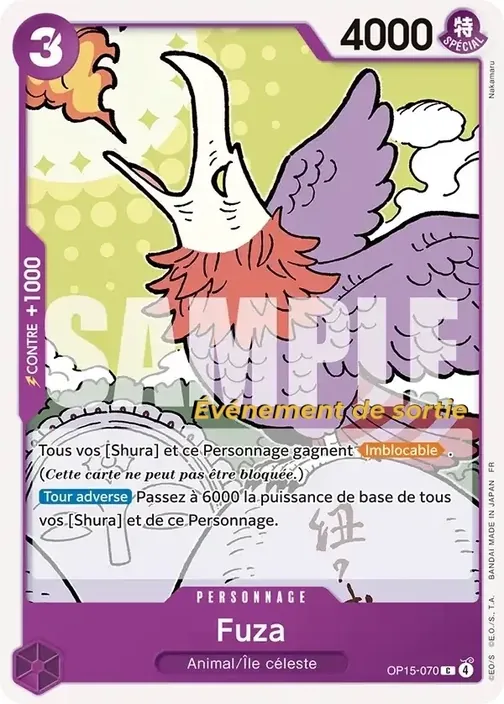 Carte One Piece française OP15-070 Fuza