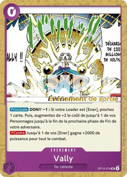 Carte One Piece française OP15-074 Vally