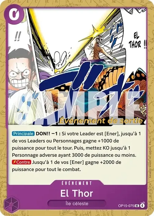 Carte One Piece française OP15-075 El Thor