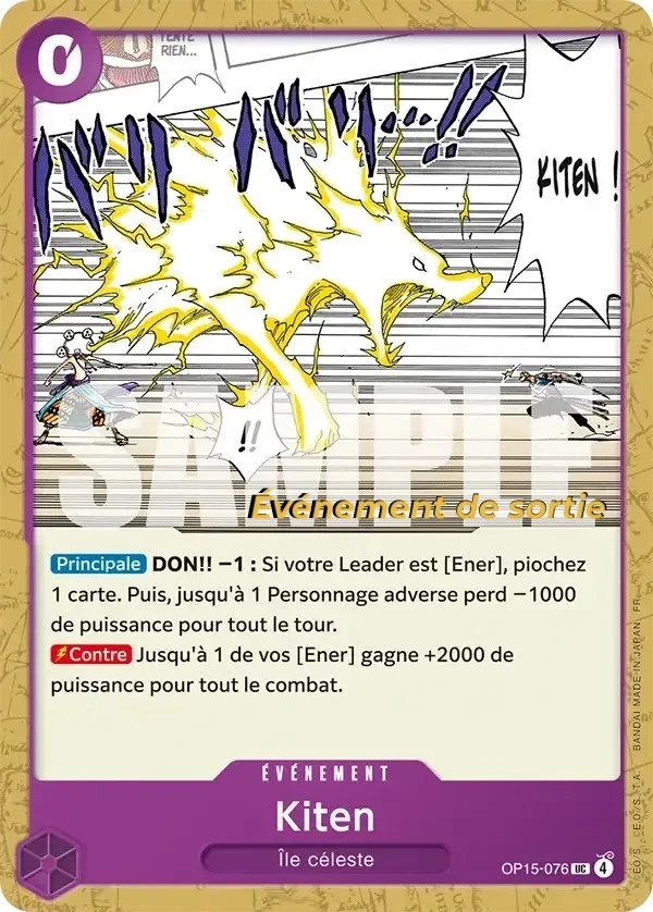 Carte One Piece française Kiten OP15-076 UC