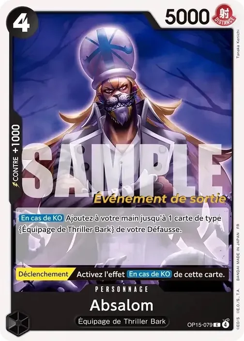Carte One Piece française OP15-079 Absalom