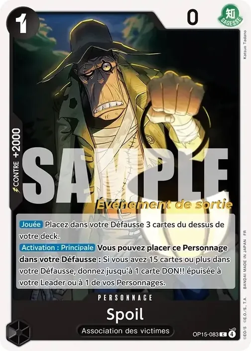 Carte One Piece française OP15-083 Spoil