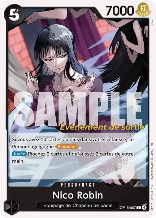 Carte One Piece française OP15-087 Nico Robin