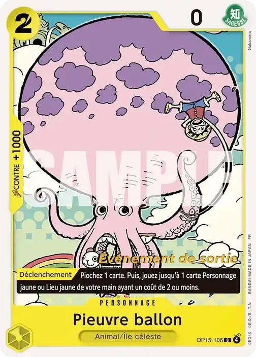 Carte One Piece française OP15-106 Pieuvre ballon