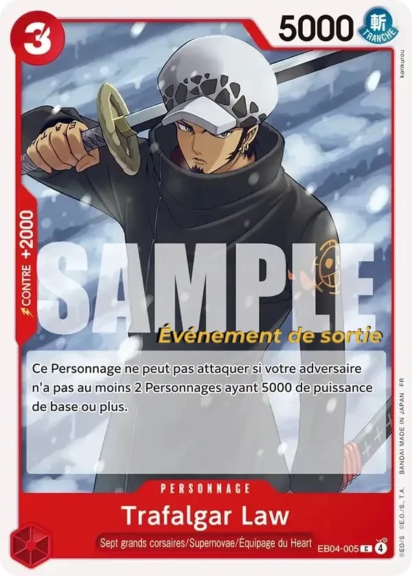 Carte One Piece française Trafalgar Law EB04-005 C