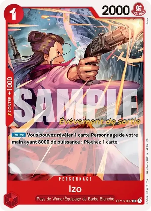 Carte One Piece française OP16-002 Izo