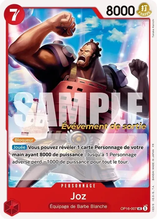 Carte One Piece française OP16-007 Joz