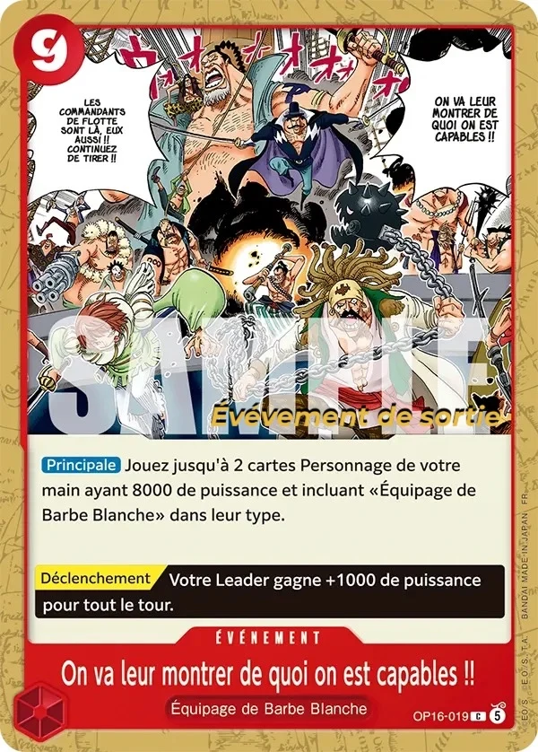 Carte One Piece française On va leur montrer de quoi on est capables !! OP16-019 C