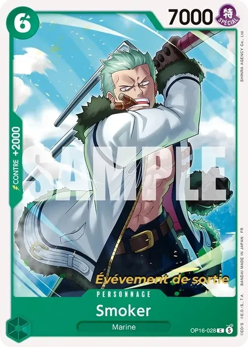 Carte One Piece française OP16-028 Smoker