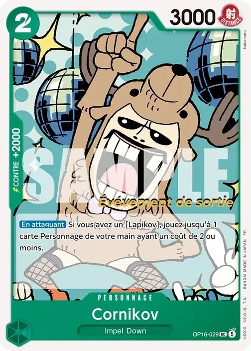 Carte One Piece française OP16-029 Cornikov